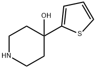 4-thien-2-ylpiperidin-4-ol Struktur