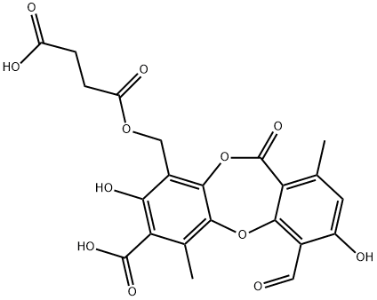 50484-90-7 Butanedioic acid 1-(7-carboxy-4-formyl-3,8-dihydroxy-1,6-dimethyl-11-oxo-11H-dibenzo[b,e][1,4]dioxepin-9-yl)methyl ester