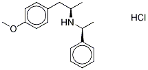 [R-(R*,R*)]-4-Methoxy-α-Methyl-N-(1-phenylethyl)-benzeneethanaMine Hydrochloride,50505-66-3,结构式