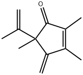 2,3,5-トリメチル-4-メチレン-5-(1-メチルビニル)-2-シクロペンテン-1-オン 化学構造式