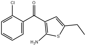 2-Amino-3-o-chlorobenzoyl-5-ethylthiophene  Structure