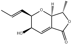 5H-Furo[3,4-b]pyran-5-one, 2,3,7,7a-tetrahydro-3-hydroxy-7-methyl-2-(1E)-1-propenyl-, (2R,3R,7S,7aR)- (9CI) 结构式