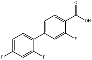 2',3,4'-Trifluoro-[1,1'-biphenyl]-4-carboxylic acid Structure