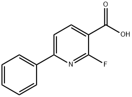 2-氟-6-苯基烟酸 结构式