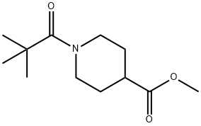 Methyl 1-(2,2-diMethylpropanoyl)piperidine-4-carboxylate Struktur