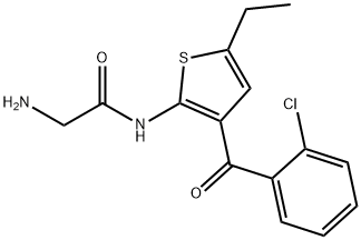 2-(Aminoacetylamino)-3-(o-chlorobenzoyl)-5-ethylthiophene Structure