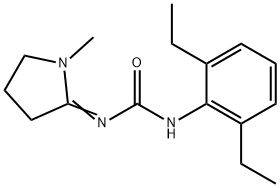 1-(2,6-Diethylphenyl)-3-(1-methylpyrrolidin-2-ylidene)urea Struktur