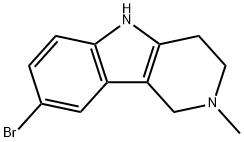 8-溴-1-甲基-2,3,4,5-四氢-1H-吡啶并[4,3-B]吲哚,5055-01-6,结构式