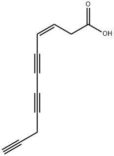 (Z)-3-ウンデセン-5,7,10-トリイン酸 化学構造式