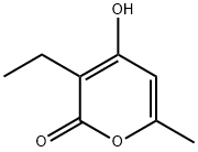 3-エチル-4-ヒドロキシ-6-メチル-2H-ピラン-2-オン 化学構造式