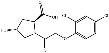 L-Proline, 1-[(2,4-dichlorophenoxy)acetyl]-4-hydroxy-, trans- Structure