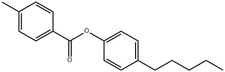 4-メチル安息香酸4-ペンチルフェニル 化学構造式