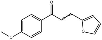 (E)-1-(4-メトキシフェニル)-3-(2-フリル)-2-プロペン-1-オン 化学構造式