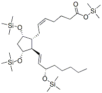 (5Z,9S,11R,13E,15S)-9,11,15-Tris[(trimethylsilyl)oxy]prosta-5,13-dien-1-oic acid trimethylsilyl ester Struktur