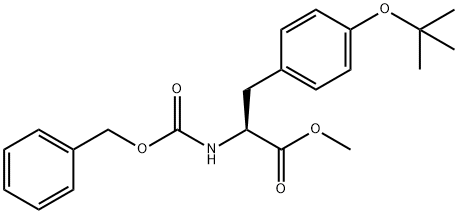 N-(ベンジルオキシカルボニル)-O-tert-ブチル-L-チロシンメチル 化学構造式