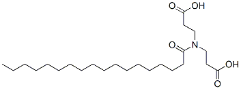 N-(2-carboxyethyl)-N-(1-oxooctadecyl)-beta-alanine Struktur