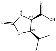 4-Oxazolidinecarboxylicacid,5-(1-methylethyl)-2-oxo-,cis-(9CI) Structure