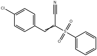 3-(4-氯苯基)-2-(苯磺酰基)丙烯腈, 50709-88-1, 结构式
