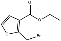 3-Furancarboxylic acid, 2-(broMoMethyl)-, ethyl ester 化学構造式