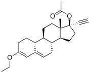 酢酸ノルエチンドロン3-エチルエーテル 化学構造式