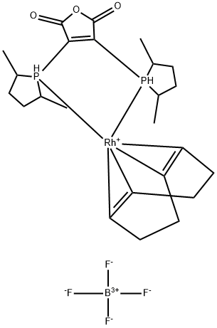(-)-2,3-双[(2R,5R)-2,5-二甲基磷]马来酸酐(1,5-环辛二烯)四氟硼酸铑(I),507224-99-9,结构式