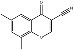 6,8-ジメチルクロモン-3-カルボニトリル 化学構造式