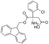 FMOC-(S)-3-AMINO-3-(2-CHLORO-PHENYL)-PROPIONIC ACID Structure