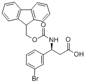 FMOC-(S)-3-氨基-3-(3-溴苯基)-丙酸 结构式