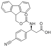 (S)-β-(9H-フルオレン-9-イルメトキシカルボニルアミノ)-4-シアノヒドロけい皮酸 化学構造式