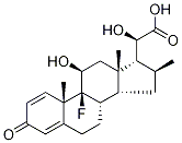 (11β,16α,20R)-9-Fluoro-11,20-dihydroxy-16-Methyl-3-oxopregna-1,4-dien-21-oic Acid 化学構造式