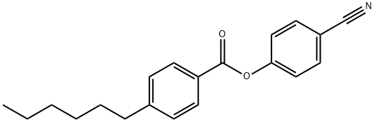 4-己基苯甲酸-4-氰基苯酯 结构式