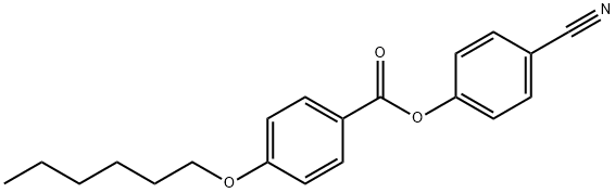p-ヘキシルオキシ安息香酸p-シアノフェニル 化学構造式
