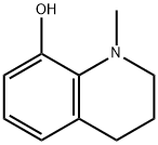 1,2,3,4-テトラヒドロ-1-メチル-8-キノリノール 化学構造式