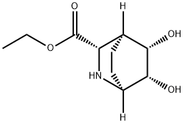 2-Azabicyclo[2.2.2]octane-3-carboxylic acid, 5,6-dihydroxy-, ethyl ester, (1S,3S,4S,5S,6R)- (9CI) 结构式