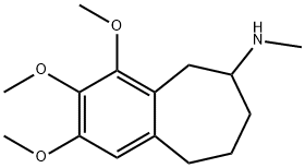 6-Methylamino-2,3,4-trimethoxy-6,7,8,9-tetrahydro-5H-benzocycloheptene Struktur