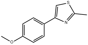 4-(4-メトキシフェニル)-2-メチルチアゾール 化学構造式