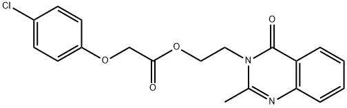 p-Chlorophenoxyacetic acid 2-(2-methyl-4-oxo-3,4-dihydroquinazolin-3-yl)ethyl ester,50840-26-1,结构式