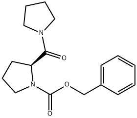 BENZYL (S)-(-)-2-(1-PYRROLIDINYLCARBONYL)-1-PYRROLIDINECARBOXYLATE Structure