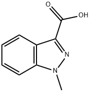1-メチルインダゾール-3-カルボン酸 化学構造式