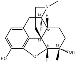 (6S)-6,17-ジメチル-4,5α-エポキシモルフィナン-3,6-ジオール 化学構造式