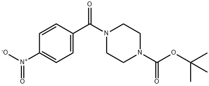 4-(4-硝基苯甲酰基)哌嗪-1-羧酸叔丁酯,509073-62-5,结构式