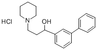 alpha-(3-Biphenylyl)-1-piperidinepropanol hydrochloride Structure