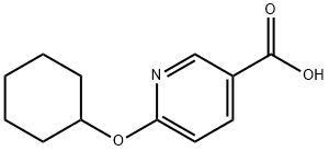 6-(シクロヘキシルオキシ)ニコチン酸 化学構造式