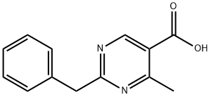 2-Benzyl-4-methylpyrimidine-5-carboxylic  acid Struktur