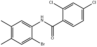 N-(2-溴-4,5-二甲基苯基)-2,4-二氯苯甲酰胺,509113-98-8,结构式