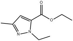 1-エチル-3-メチル-1H-ピラゾール-5-カルボン酸エチル 化学構造式