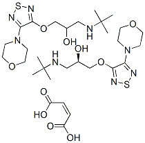 (R)-bis[3-[3-(tert-butylamino)-2-hydroxypropoxy]-4-morpholino-1,2,5-thiadiazole] maleate Structure