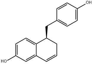 (R)-5,6-Dihydro-5-[(4-hydroxyphenyl)methyl]-2-naphthol Structure