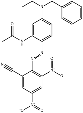 N-[2-[(2-cyano-4,6-dinitrophenyl)azo]-5-[ethyl(phenylmethyl)amino]phenyl]acetamide,50963-62-7,结构式