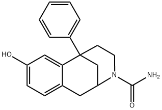 1,4,5,6-Tetrahydro-8-hydroxy-6-phenyl-2,6-methano-3-benzazocine-3(2H)-carboxamide Structure